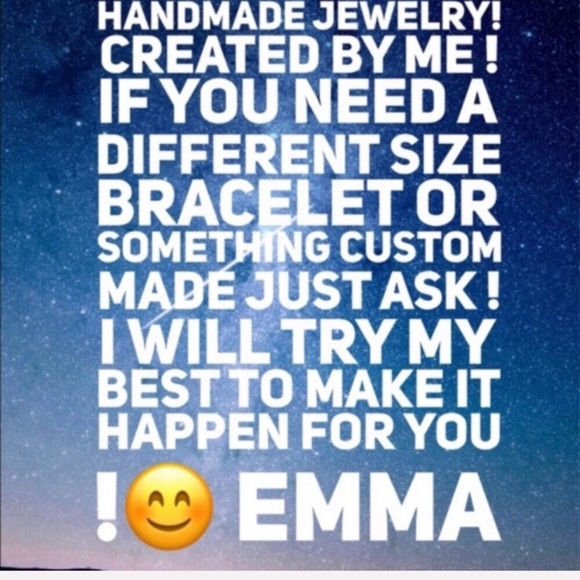 Handmade Black leather cuff silver totem blue gem - Picture 8 of 8